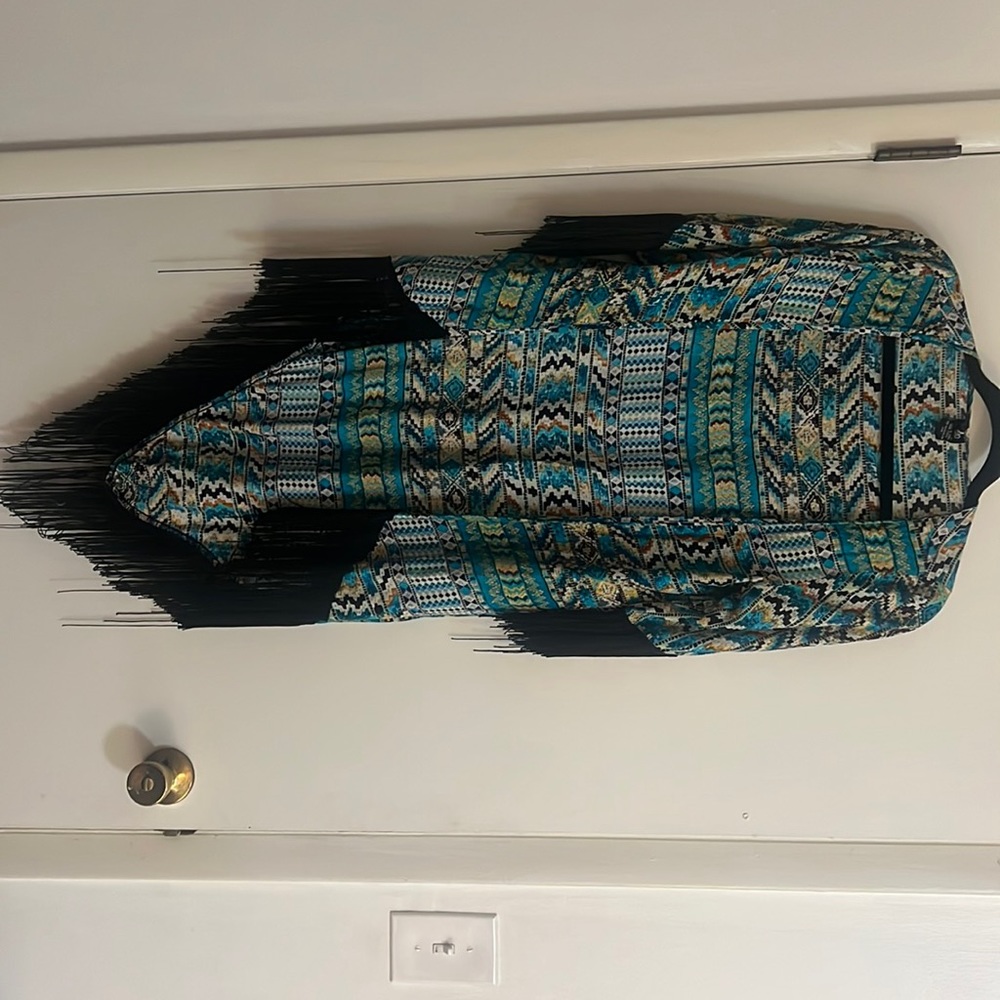 Love Tease brand funky cardigan with tassels. Size XS.